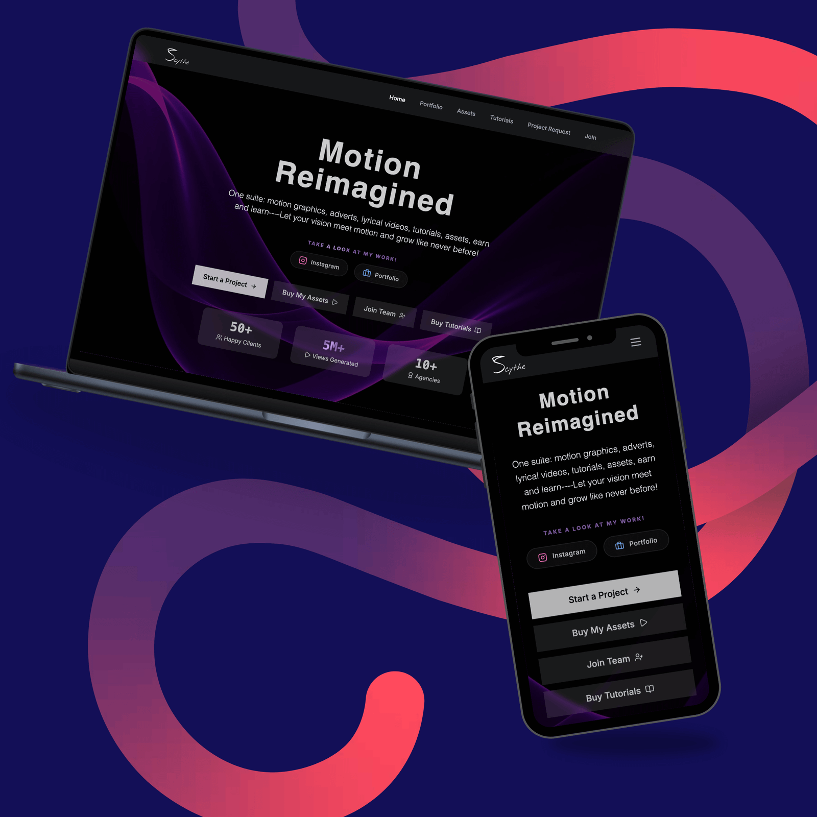 Scythe Creates, Motion & Creative Studio, built by Brokoders